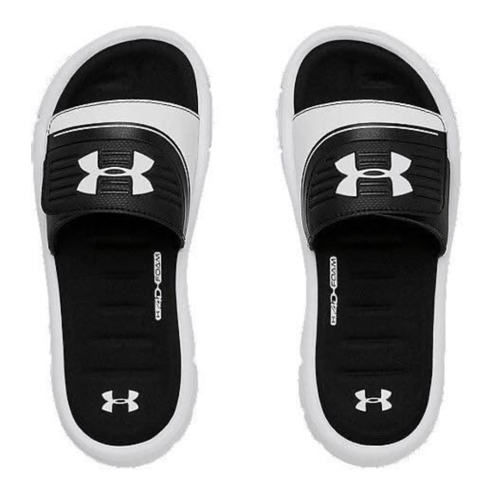 BRAND NEW youth boy girl under armour mercenary x slides / slippers size 1Y